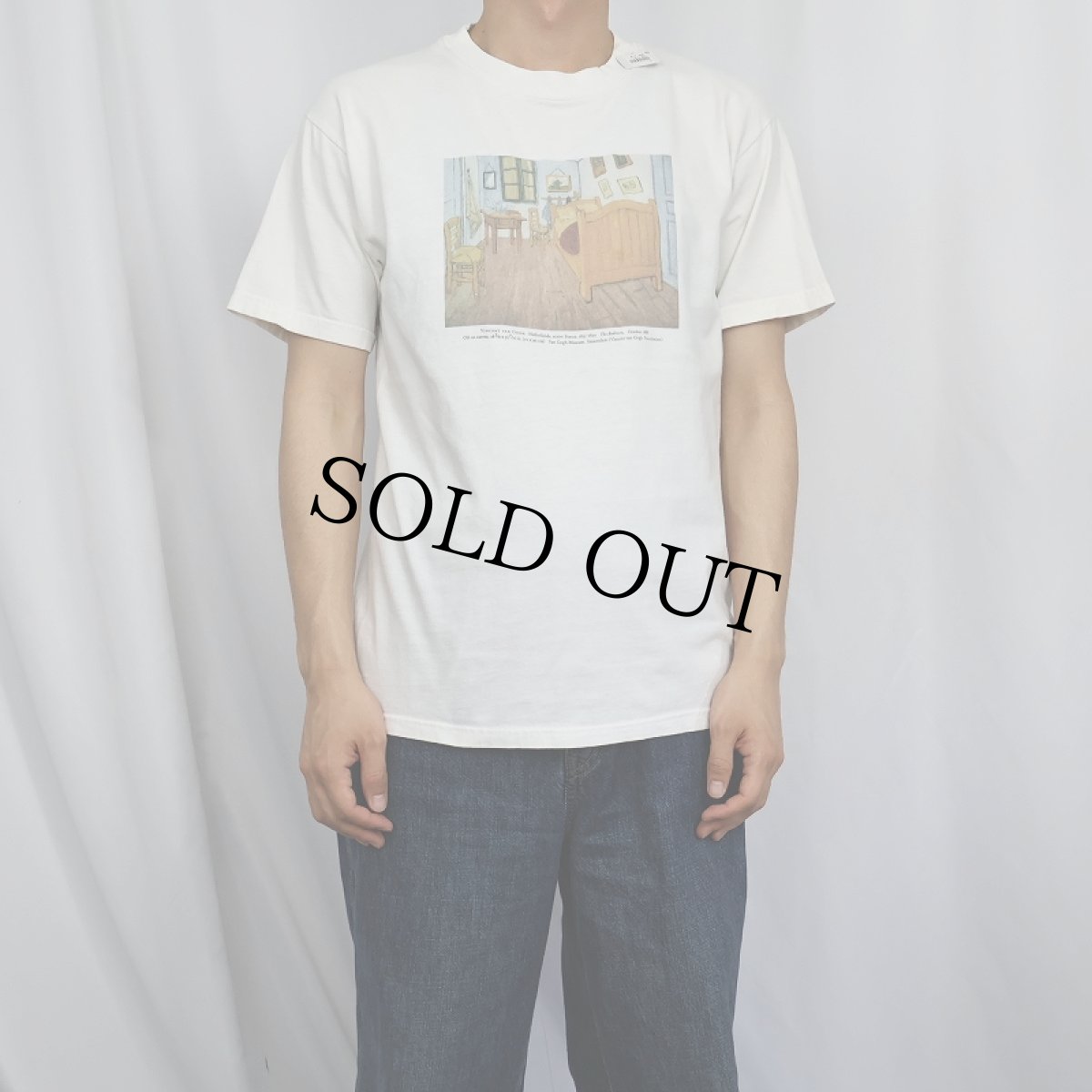 画像3: Vincent Van Gogh "The Bedroom" アートプリントTシャツ M (3)