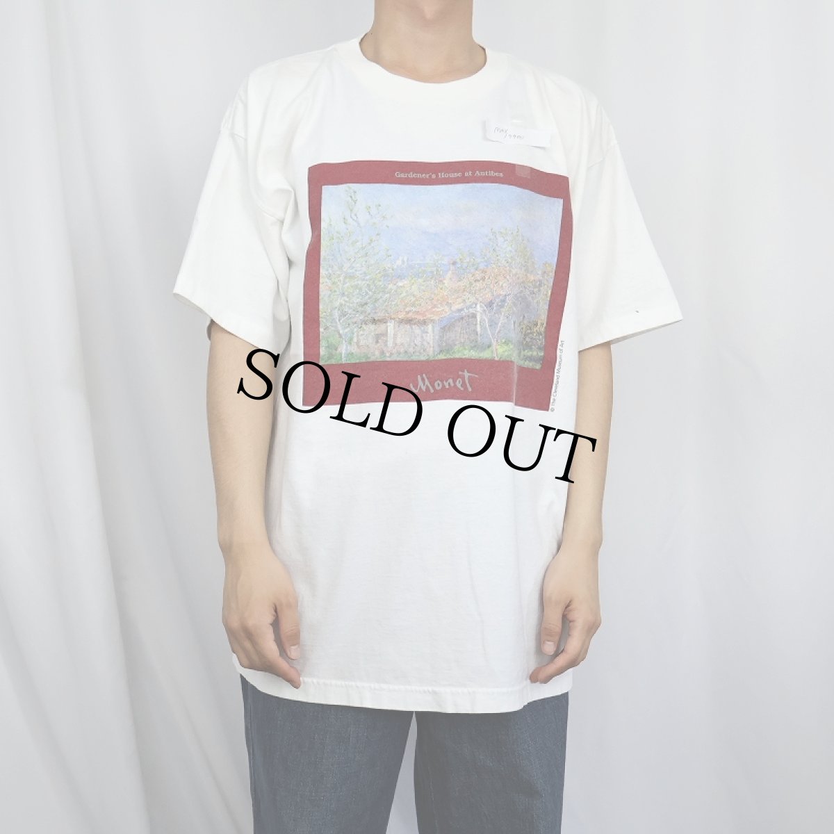 画像2: 90's Claude Monet USA製 "Gardener's House at Antibes" アートプリントTシャツ XL (2)