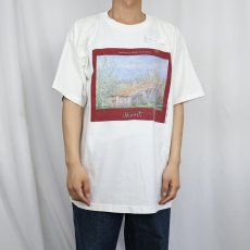 画像2: 90's Claude Monet USA製 "Gardener's House at Antibes" アートプリントTシャツ XL (2)