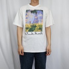 画像2: Claude Monet "Woman with a Parasol - Madame Monet and Her Son" アートプリントTシャツ (2)
