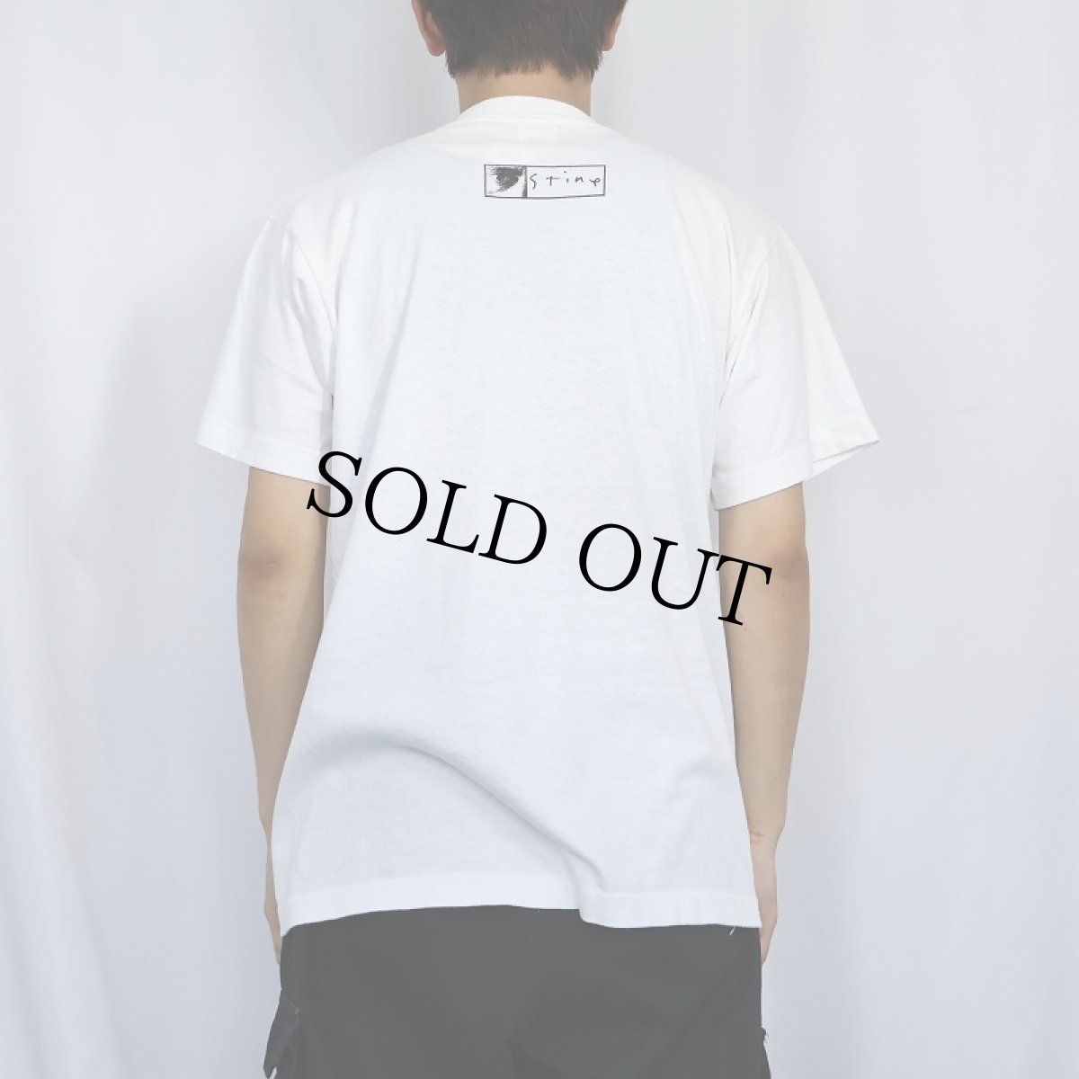 画像3: 90's Richard Stine USA製 "Cat Beak" アートプリントTシャツ L (3)