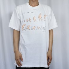 画像2: 90's Richard Stine USA製 "Evolution" アートプリントTシャツ XL (2)