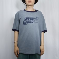 画像2: 90's SUPER MARIO BROS. ゲームキャラクタープリントリンガーTシャツ (2)