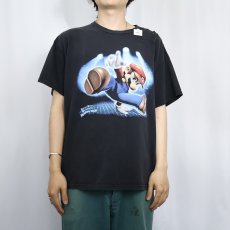 画像2: 2000's Dance Dance Revolution Mario Mix ゲームキャラクタープリントTシャツ BLACK (2)