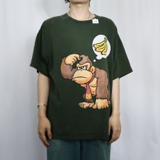 画像2: DONKEY KONG ゲームキャラクタープリントTシャツ GREEN XL (2)