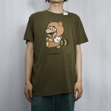画像2: スーパーマリオ "タヌキマリオ" ゲームキャラクタープリントTシャツ L (2)