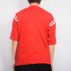 画像3: 70〜80's SNOOPY USA製 "Go Effingham" フロッキープリント フットボールTシャツ L (3)