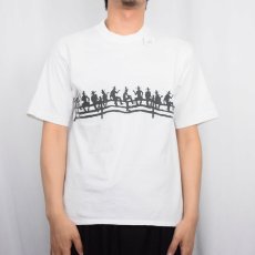 画像2: 90's CANADA製 "Austin Cotton" カウボーイプリントTシャツ L (2)