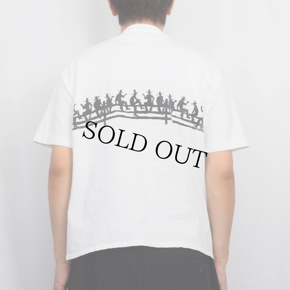 画像3: 90's CANADA製 "Austin Cotton" カウボーイプリントTシャツ L (3)