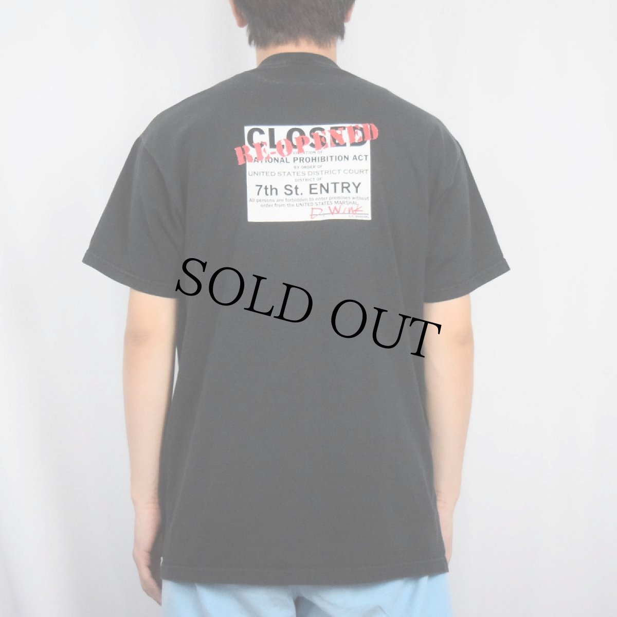 画像4: 2000's 7th St. ENTRY "Prohibition" 自由の女神パロディプリントTシャツ BLACK L (4)