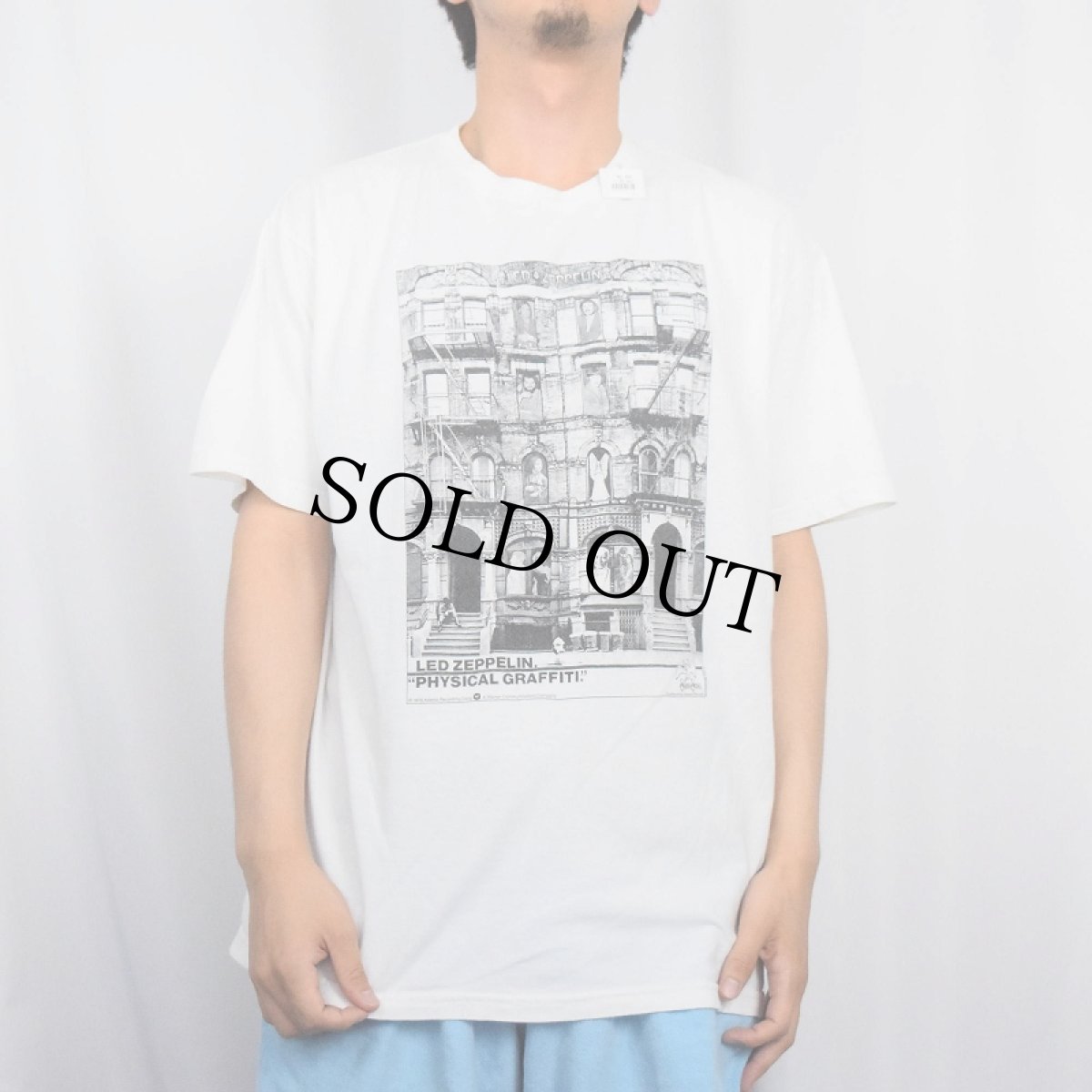 画像2: LED ZEPPELIN "PHYSICAL GRAFFITI." ロックバンドアルバムTシャツ XL (2)