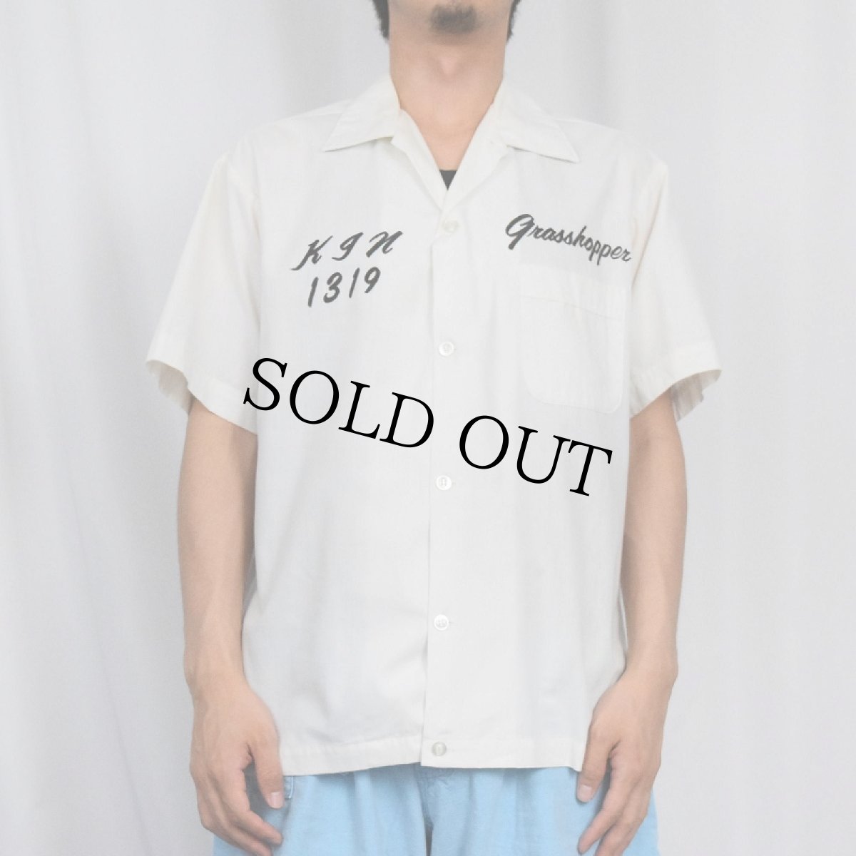 画像3: 70's NAT NAST "Cardinal" プリントボーリングシャツ L (3)