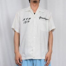 画像3: 70's NAT NAST "Cardinal" プリントボーリングシャツ L (3)
