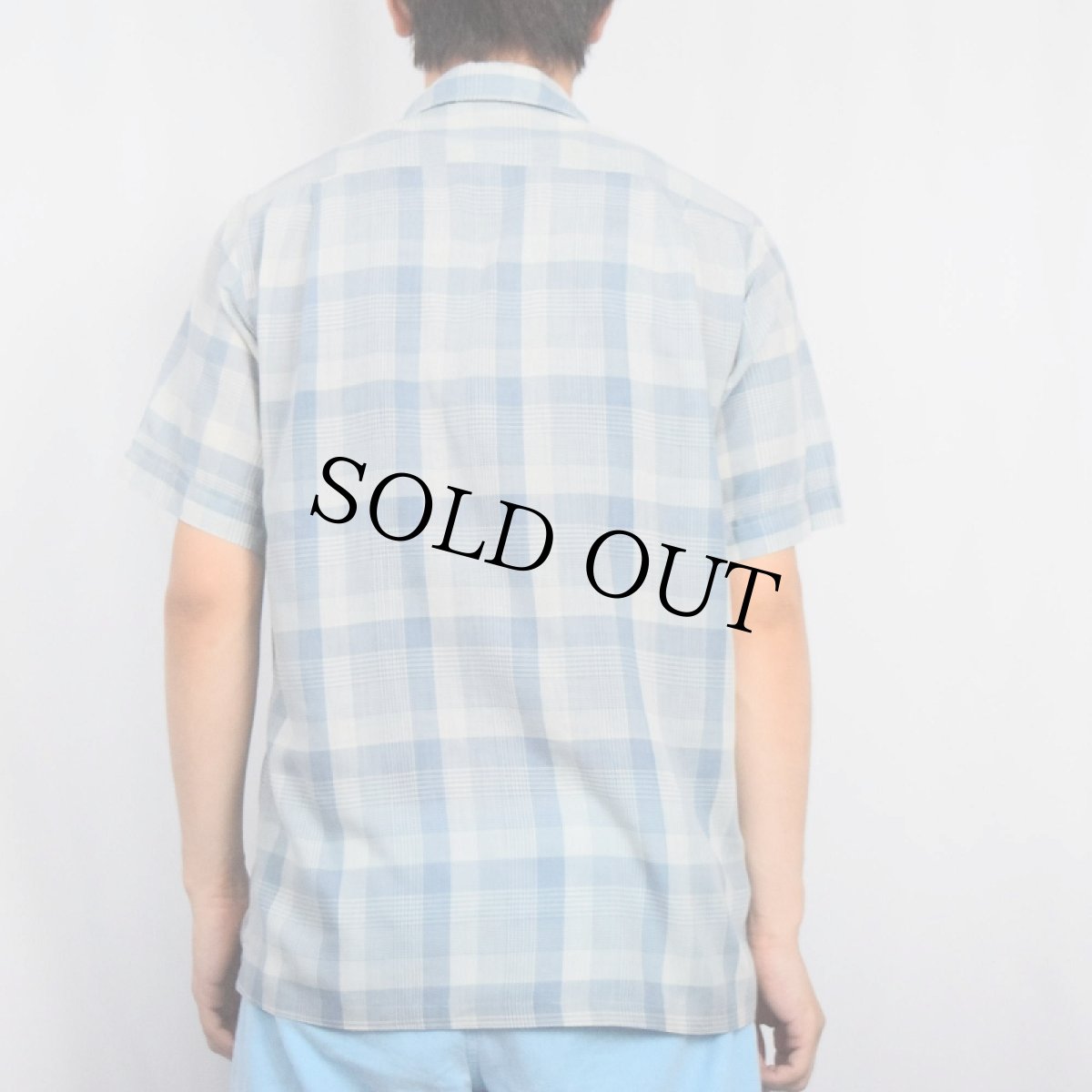 画像3: 50〜60's PENNEY'S TOWNCRAFT チェック柄 コットンオープンカラーシャツ S (3)