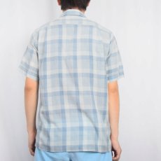 画像3: 50〜60's PENNEY'S TOWNCRAFT チェック柄 コットンオープンカラーシャツ S (3)