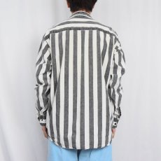 画像3: 80〜90's White Oak ストライプ柄 コットンシャツ L (3)