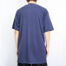 画像3: 90's Ernest Hemingway USA製 作家プリントTシャツ NAVY L (3)
