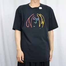 画像3: JOHN LENNON ミュージシャンアートTシャツ BLACK (3)