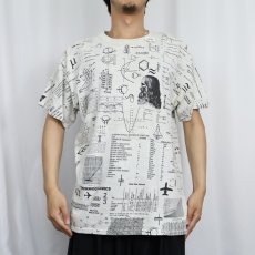 画像3: 数式柄 マルチプリントTシャツ L (3)
