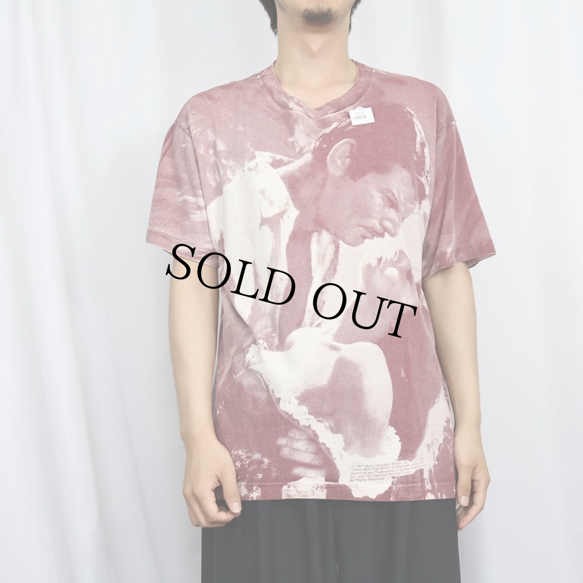 画像3: 90's STANLEY DESANTIS USA製 "Gone with the Wind" ロマンス映画 大判プリントTシャツ L (3)