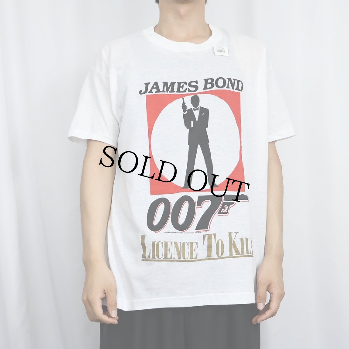画像2: 80's 007/LICENCE TO KILL CANADA製 アクション映画プリントTシャツ XL (2)