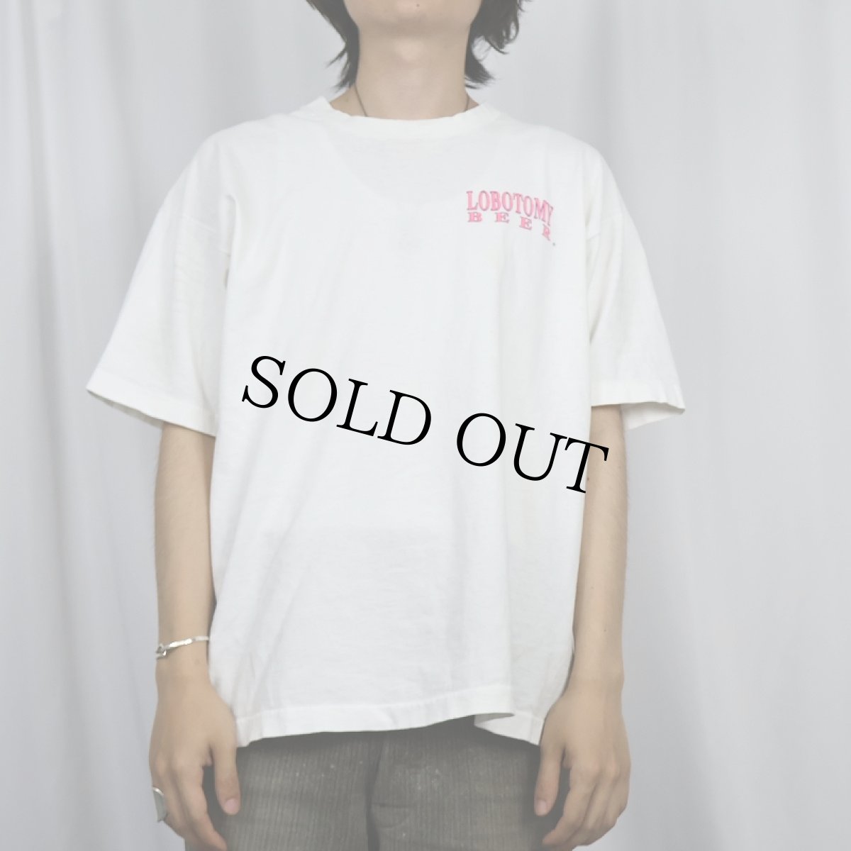 画像3: 90's USA製 "LOBOTOMY BEER" プリントTシャツ L (3)