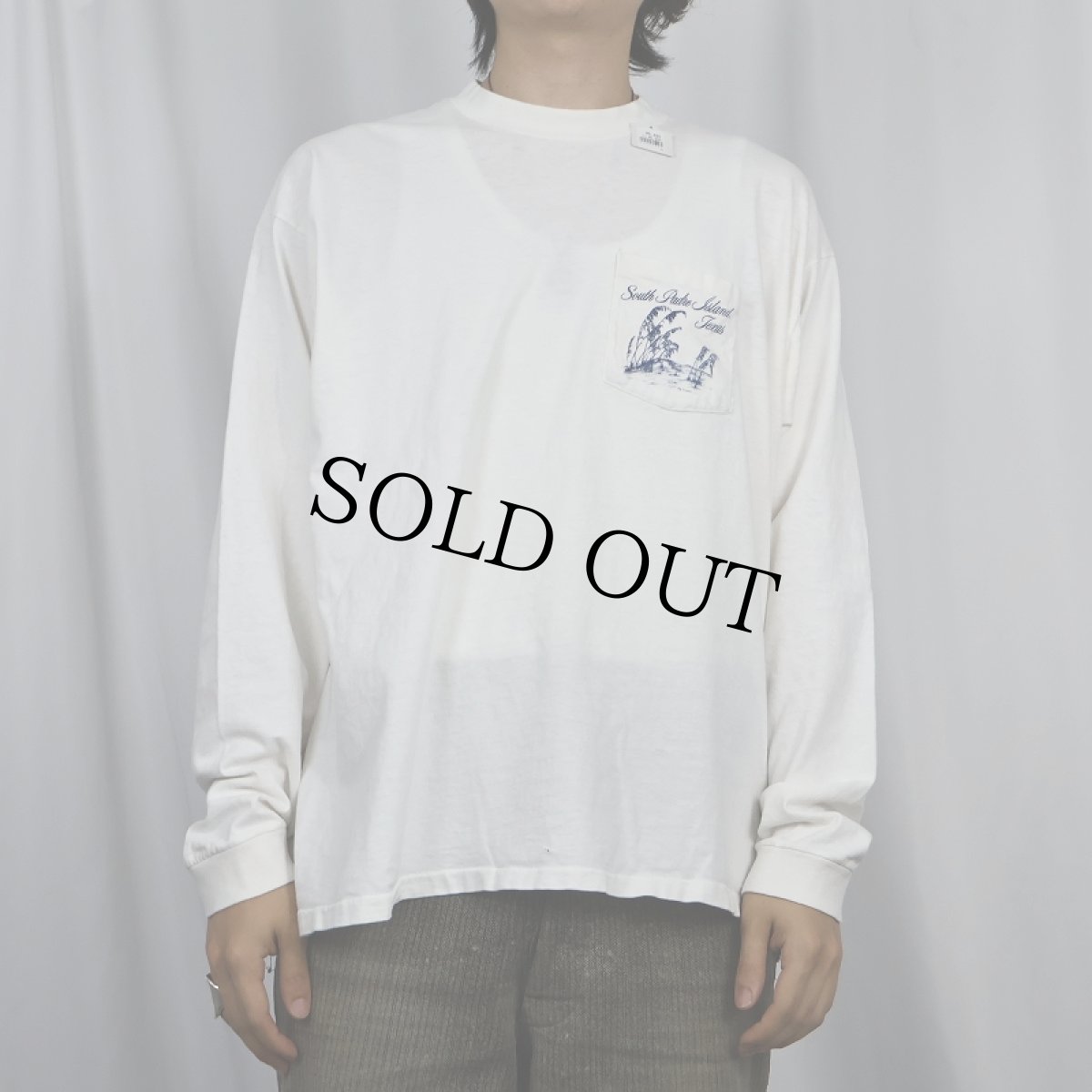 画像3: 70's〜 Teena Houck USA製 サーフプリント ポケットロンT XL (3)