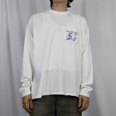 画像3: 70's〜 Teena Houck USA製 サーフプリント ポケットロンT XL (3)