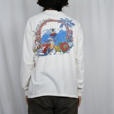 画像4: 70's〜 Teena Houck USA製 サーフプリント ポケットロンT XL (4)