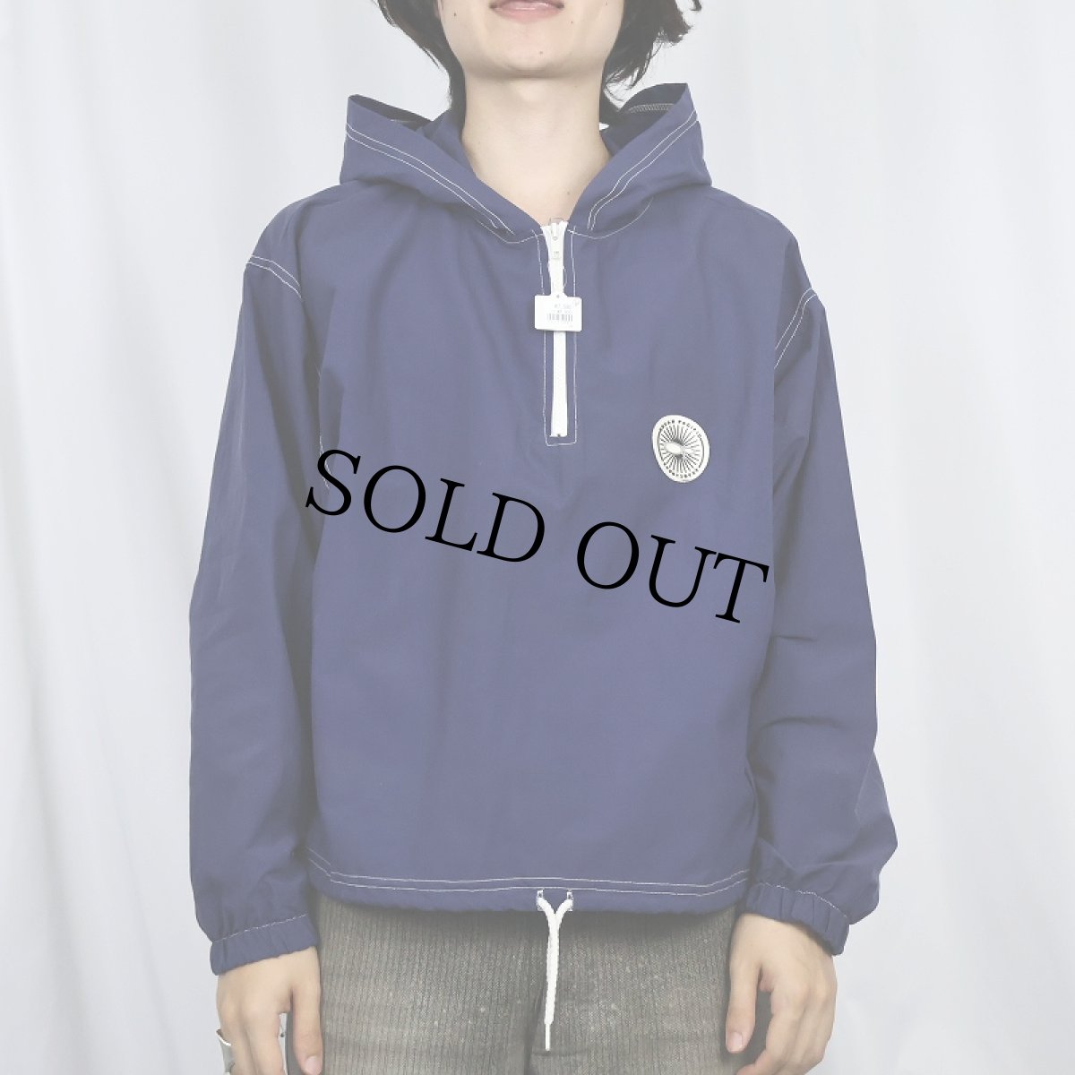 画像2: 80〜90's Ocean Pacific USA製 ハーフジップ ナイロンプルオーバーパーカー NAVY (2)