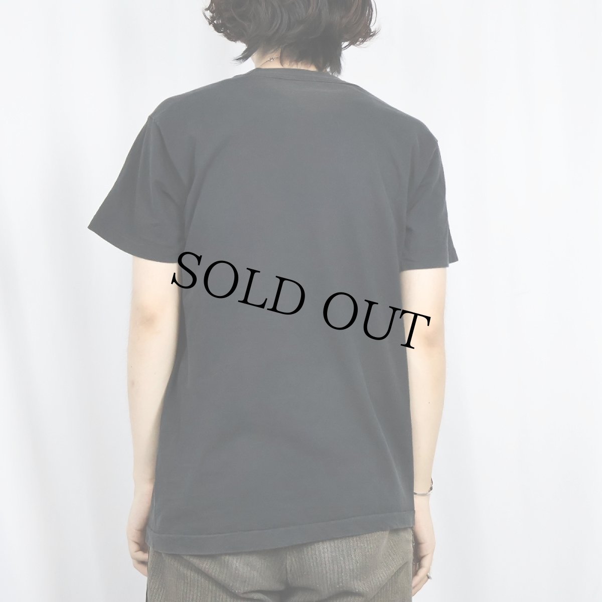 画像3: 80〜90's 無地 ポケットTシャツ BLACK (3)