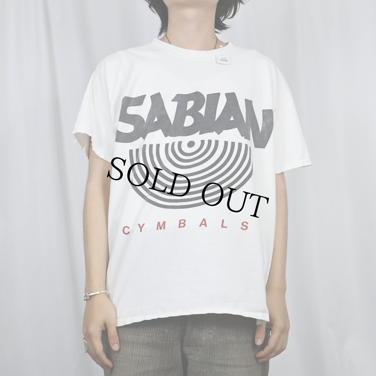 画像3: 2000's SABIAN CANADA製 シンバルメーカー ロゴプリントTシャツ L (3)