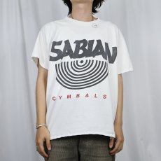 画像3: 2000's SABIAN CANADA製 シンバルメーカー ロゴプリントTシャツ L (3)