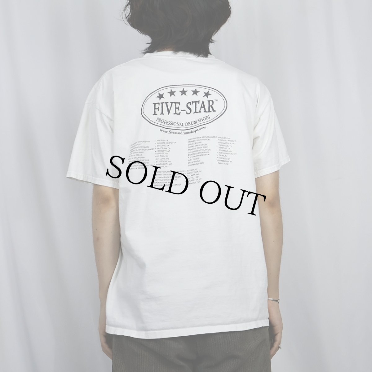 画像4: 2000's SABIAN CANADA製 シンバルメーカー ロゴプリントTシャツ L (4)