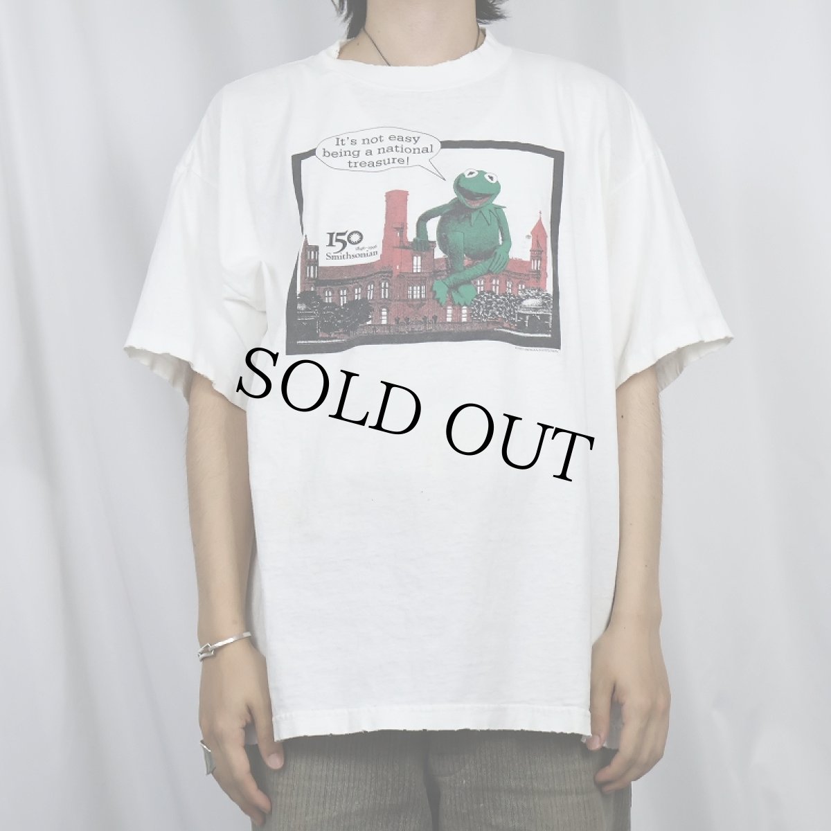 画像2: 90's Kermit USA製 "Smithsonian" キャラクタープリントTシャツ XL (2)