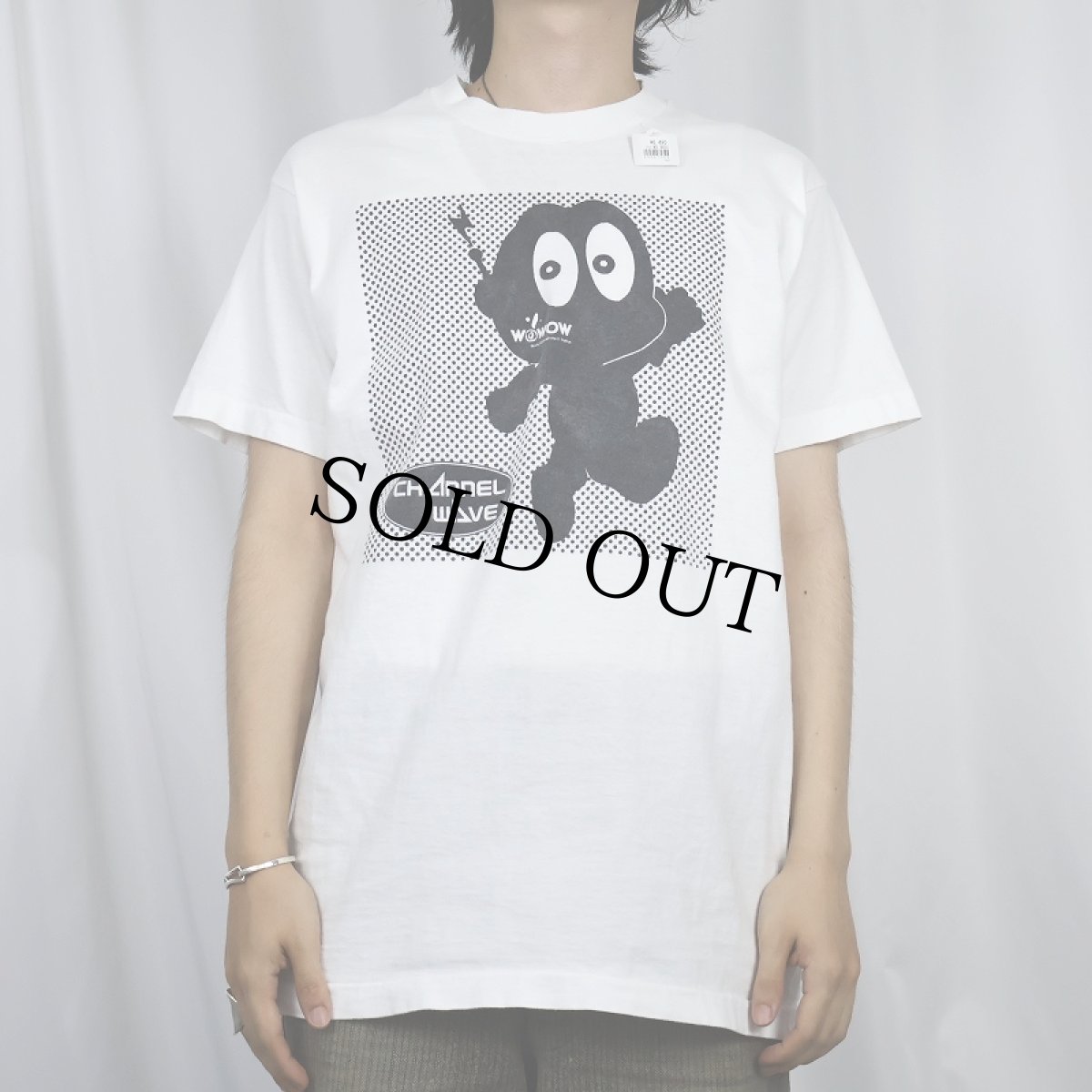 画像2: WOWOW "CHANNEL WAVE" 放送局 キャラクタープリントTシャツ M (2)