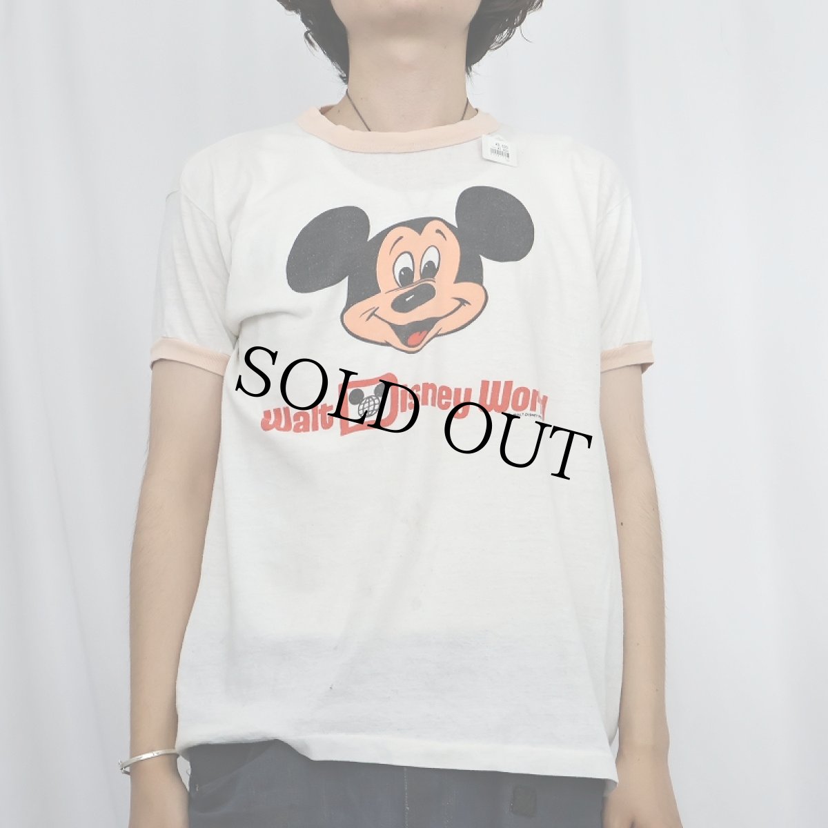 画像2: 80's Disney MICKY MOUSE USA製 "Walt Disney World" キャラクタープリントTシャツ L (2)