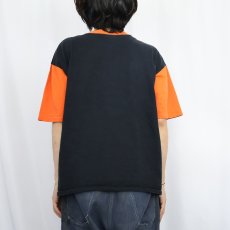 画像3: 90's SPORTSWEAR USA製 2トーン 無地Tシャツ BLACK XL (3)