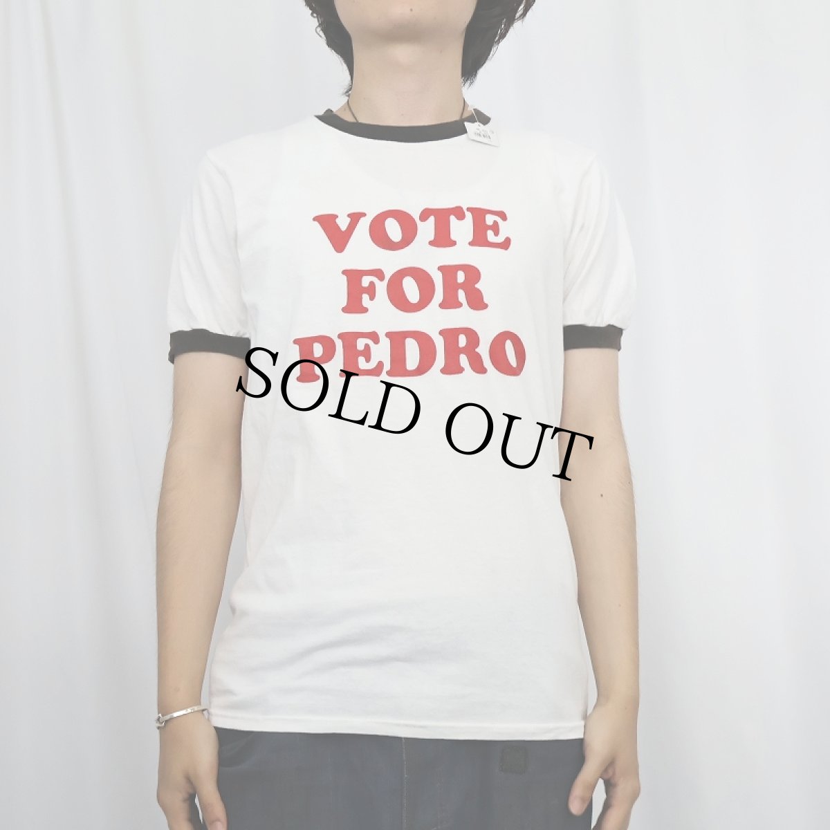 画像2: Napoleon Dynamite "VOTE FOR PEDRO" コメディ映画 プリントリンガーTシャツ S (2)