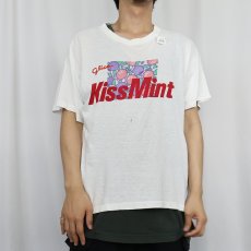 画像2: 90's Glico "KissMint" 食品メーカー お菓子プリントTシャツ (2)