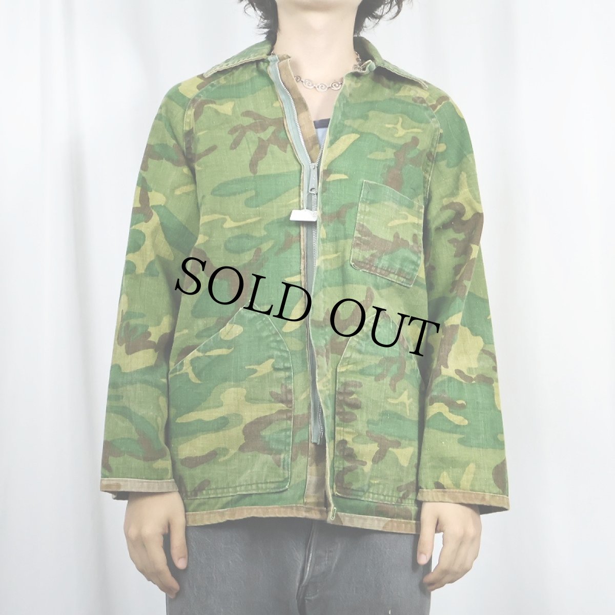 画像3: 70's カモ柄 リバーシブル ハンティングジャケット (3)