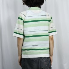画像3: 70's JCPenney ボーダー柄 ニットスキッパーシャツ M (3)