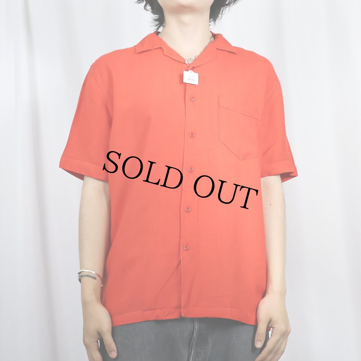 画像3: 60's〜 CALIFORNIA 刺繍入り レーヨン混 オープンカラーシャツ (3)