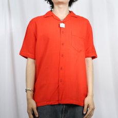 画像3: 60's〜 CALIFORNIA 刺繍入り レーヨン混 オープンカラーシャツ (3)
