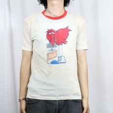 画像2: 70〜80's Schlitz USA製 ビールメーカー プリントリンガーTシャツ M (2)