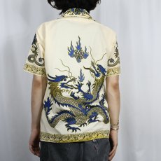 画像3: 70's JAVA BATIK 龍柄 コットンシャツ XL (3)