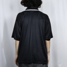 画像3: 90〜2000's NIKE USA製 ハーフジップ メッシュゲームシャツ BLACK L (3)