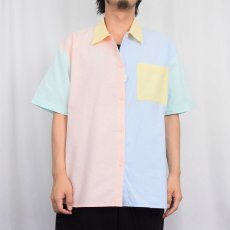 画像2: HOLIDAYS BEACH CLUB クレイジーパターン コットン×ポリエステルシャツ L (2)