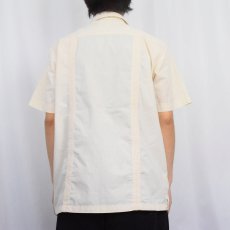 画像3: WEST LINE 刺繍デザイン キューバシャツ M (3)