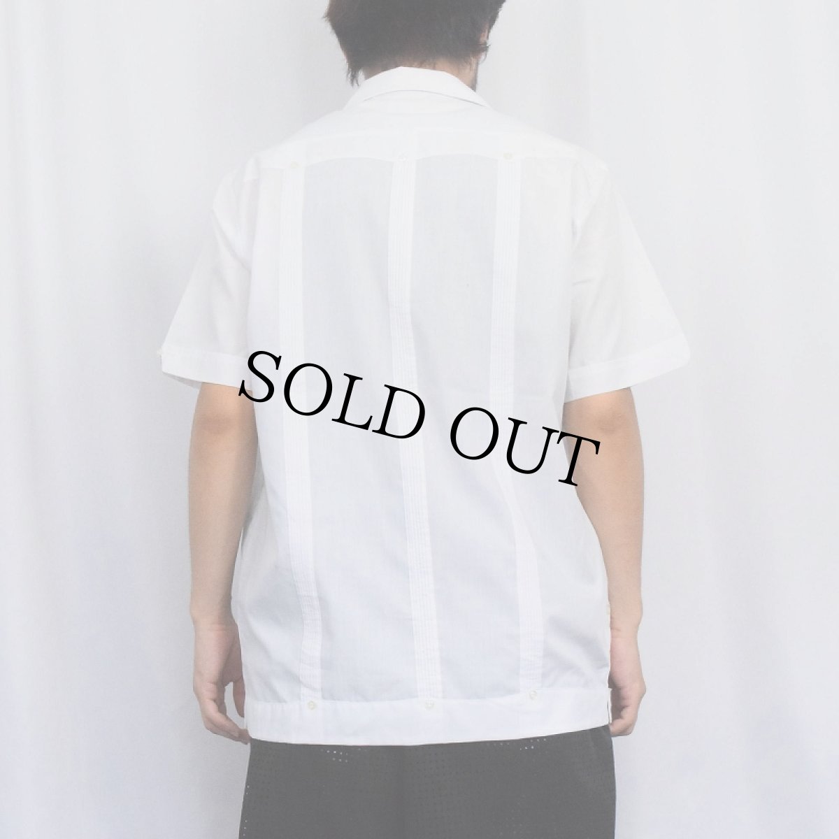 画像3: GUAYABERA 刺繍デザイン キューバシャツ M (3)